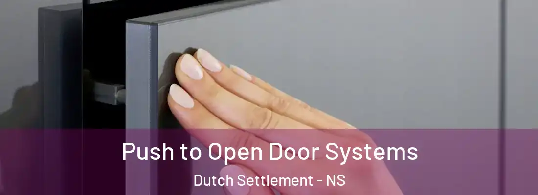 Push to Open Door Systems Dutch Settlement - NS
