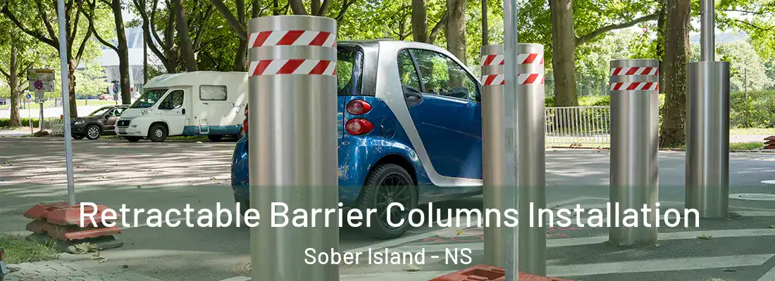 Retractable Barrier Columns Installation Sober Island - NS