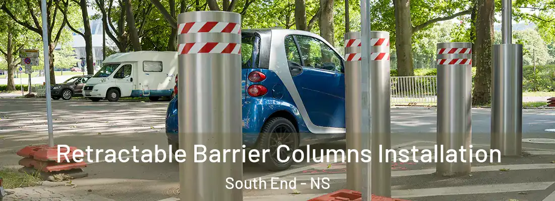 Retractable Barrier Columns Installation South End - NS